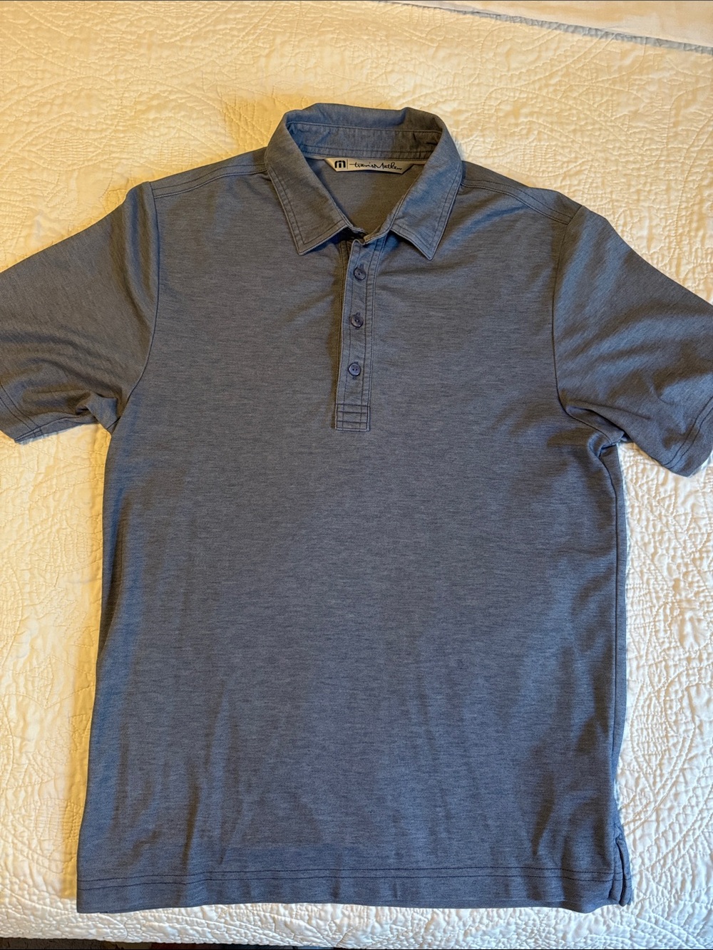 Travis Mathew Pima Polo in Slate Blue Heather